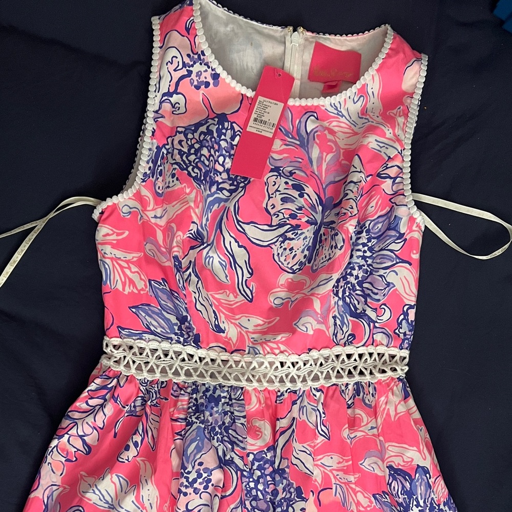 NWT Lilly Pulitzer Alivia Dress Pink Tropics size 4